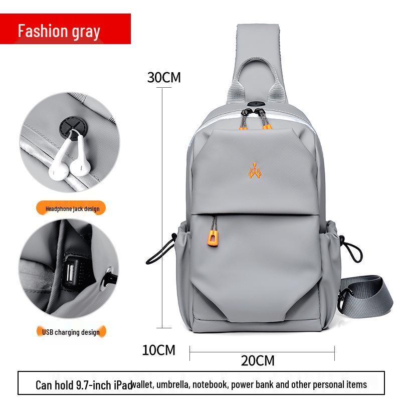 

Мужская водоотталкивающая многофункциональная сумка кроссбоди большой вместимости для занятий спортом на открытом воздухе и деловых поездок