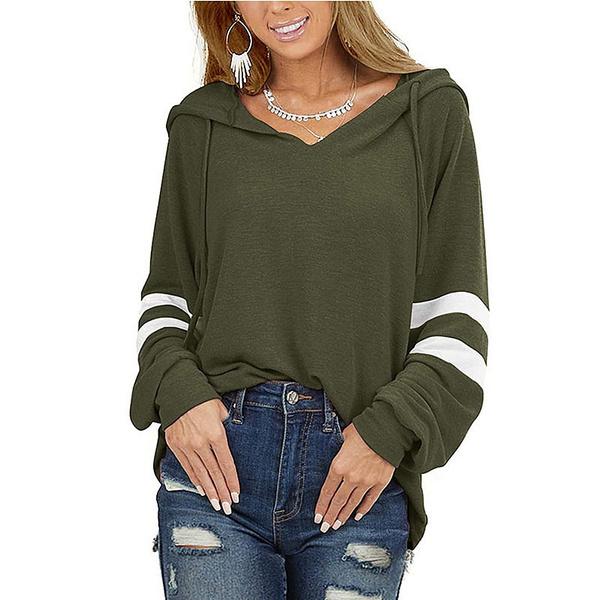 Blouses for Women,Fashion Women Casual Loose Long Sleeve Hoodie Striped Print Sweatshirt Tops Blouses for Women,Fashion Women Casual Loose Long Sleeve Hoodie Striped Print Sweatshirt Tops