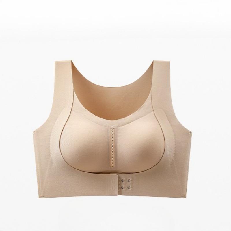 Front Closure Wireless Seamless Bra for Women Lifting Gathered Anti-Sagging Crisscross Back Sports Intimates