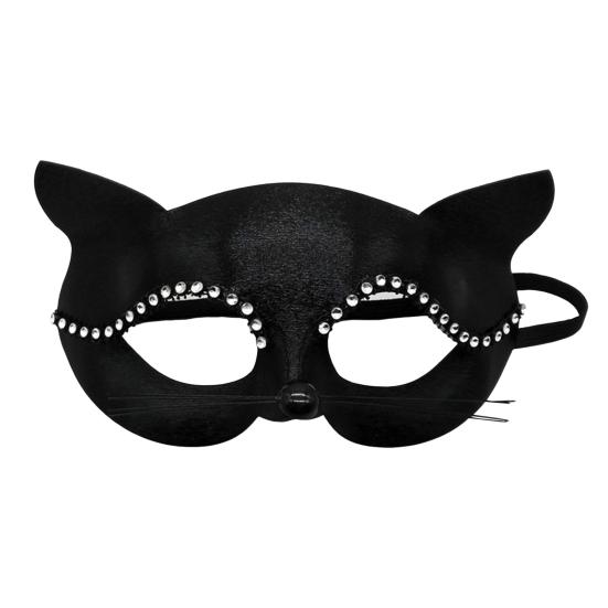 Halloweenská kočičí maska Poloviční obličej Krajková maškarní maska Kočka Liška Zvíře Cosplay Kostým pro Karnevalový ples Party Doplňky