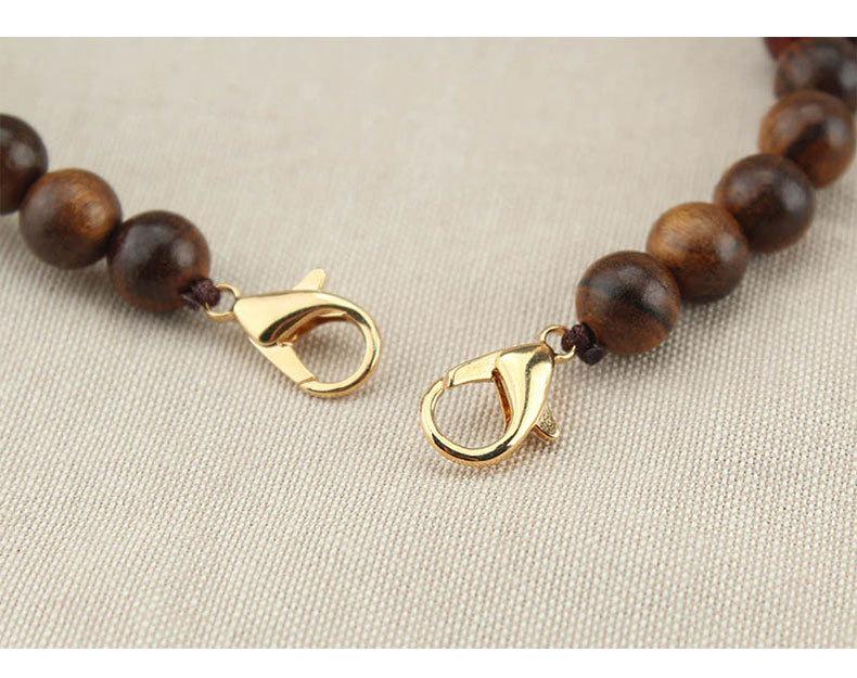 Chinese Style Wenge Gourd Women's Necklace - Versatile Diagonal Back Chain Accessory