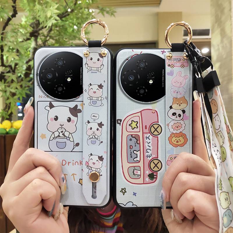 Dirt-resistant Cute Phone Case For TCL 50 Nxtpaper 5G/50Pro Nxtpaper 5G Protective Lanyard Anti-dust Wristband Silicone