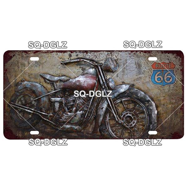 ROUTE 66 Metal Sign Tin Sign Licenses Plate Garage Decor Plaque Vintage Man Cave Bar Pub Club Home Wall Decor Garage Poster