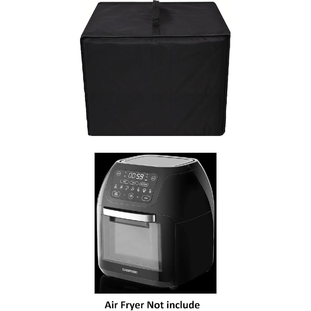 AF-WAN Heavy Duty Water-Proof Heat-Resistant Nylon Fabric Dust Cover for CHEFMAN 10L Multifunction Digital Air Fryer-10 Quart, Black, CHFMAN10LCOVER