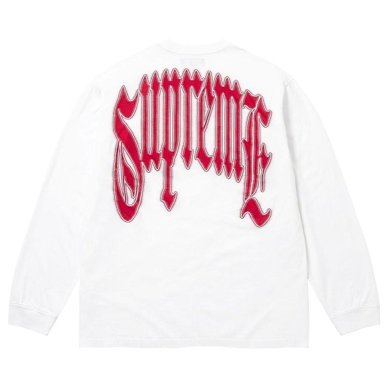 Supreme Intarsia L/S Top White