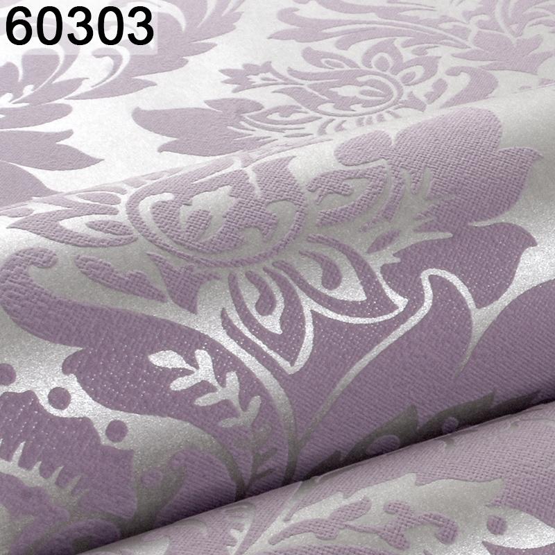 Floral Pattern 3D Textured Wall Paper Embossed Damask Wallpaper Bedroom Living Room Background Home Decor Grey Purple BrownWhite