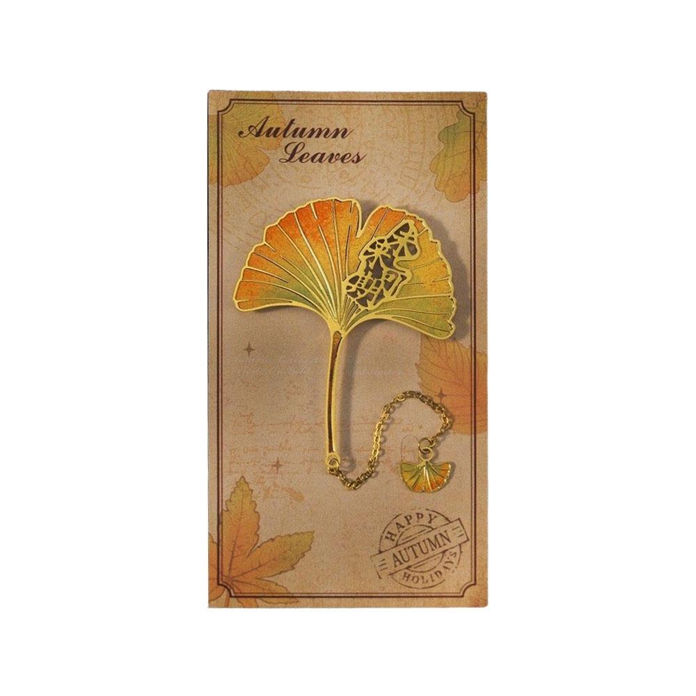 Maple Leaf Oak Leaf Bookmark Apricot Leaf Reading Book Clip Creative Book Marking  Student Gift