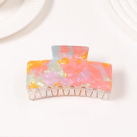 Bunte Krallenclips Mittlere Größe Quadratische Haarklammern Leichte Haarclips Kreative Styling-Haaraccessoires für Damen Mädchen