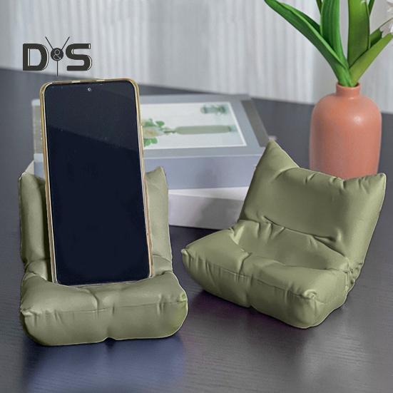 Pillow Shaped Phone Holder 3D Printed Pillow Phone Stand Portable Smartphone Holder with Charging Slot for Home Office Travel