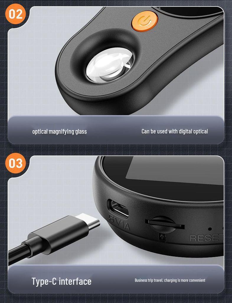 Portable Digital Handheld Microscope with Multifunctional 4-Inch Screen for Detection and Repair Tasks