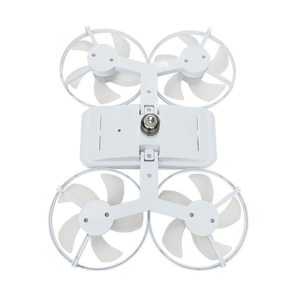 2 In 1 Silent Ceiling Fan Light 3 Gears Light Hanging Fan Foldable Drone Shaped Fan Light for Dining Room Bedroom Living Room
