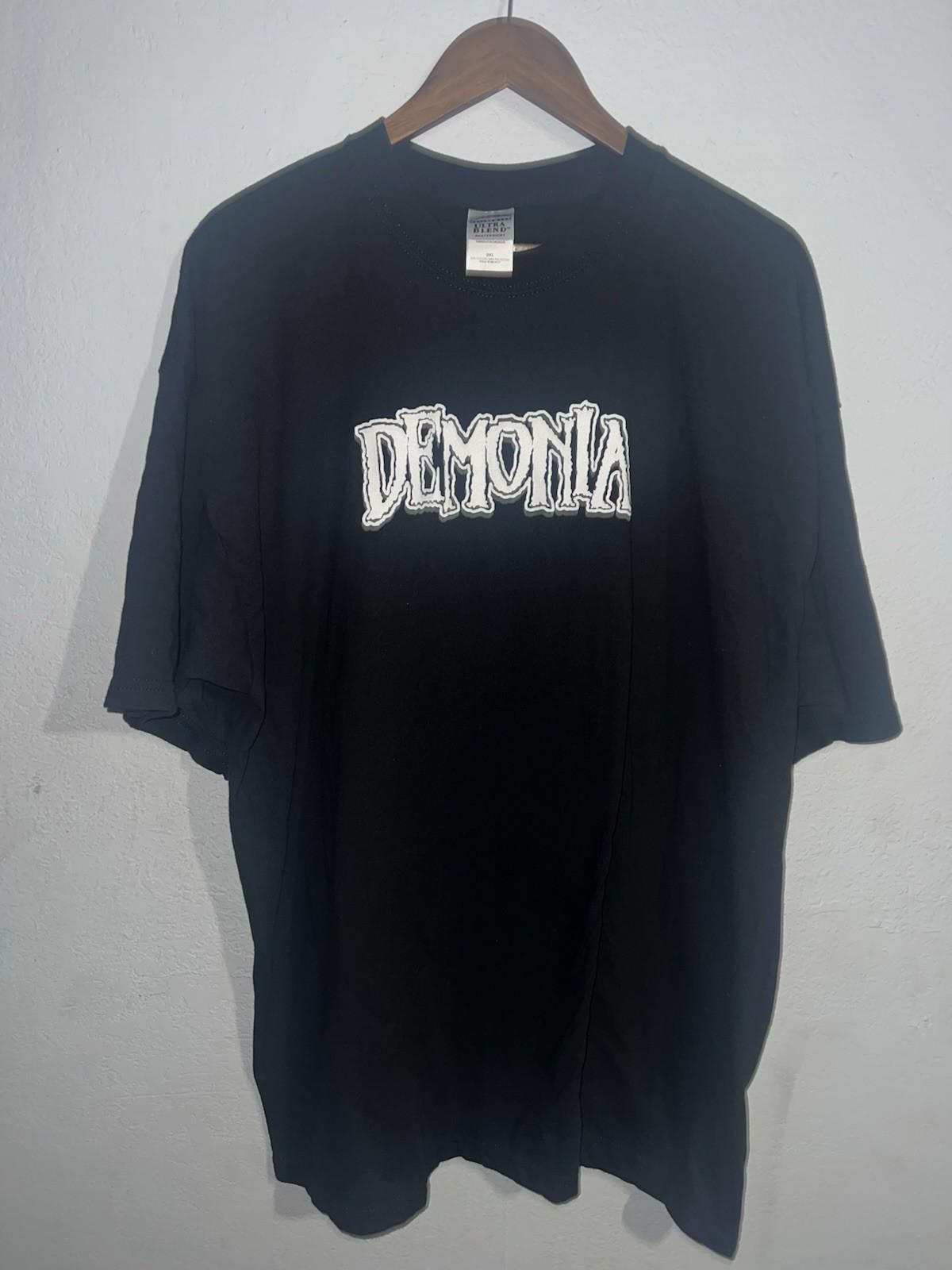 Vintage Demonia 90s Horror Movie Promo Tee Alt Gothic Cult Punk Emo Grunge XL Unisex T-Shirt XXL