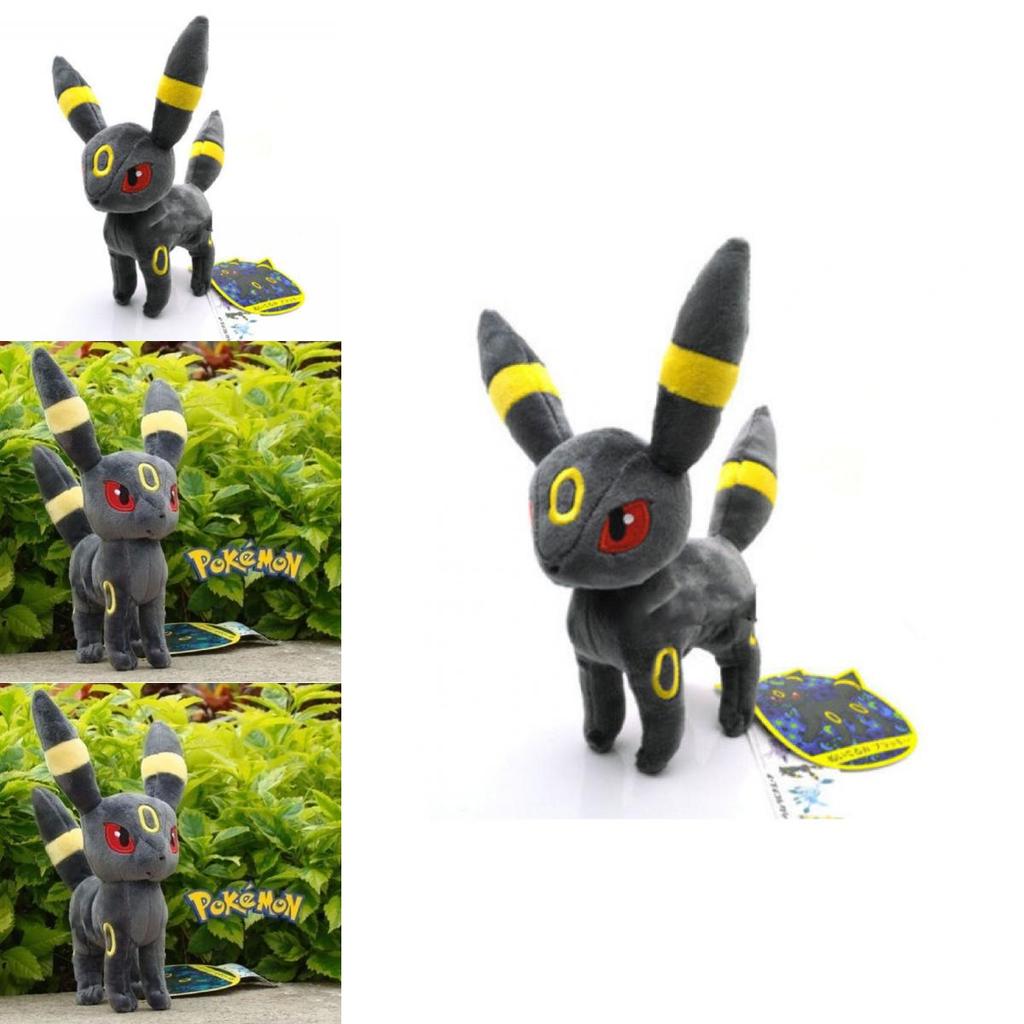 Premium Grau Pokemon Evoli Nachtara Weiches Plüschtier Puppe Für Kinder Und Sammler