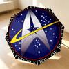 Starfleet Emblem 8 Ribs 3Fold Black Glue Uv Protection Umbrella Sun Protection Rainproof Compact Folding Umbrella For Travel Daily Use C9232