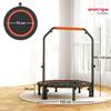 Mini Trampoline With Height Adjustable Handlebar LCD Monitor Steel Black And Red Diameter 102 X 99 123 Cm