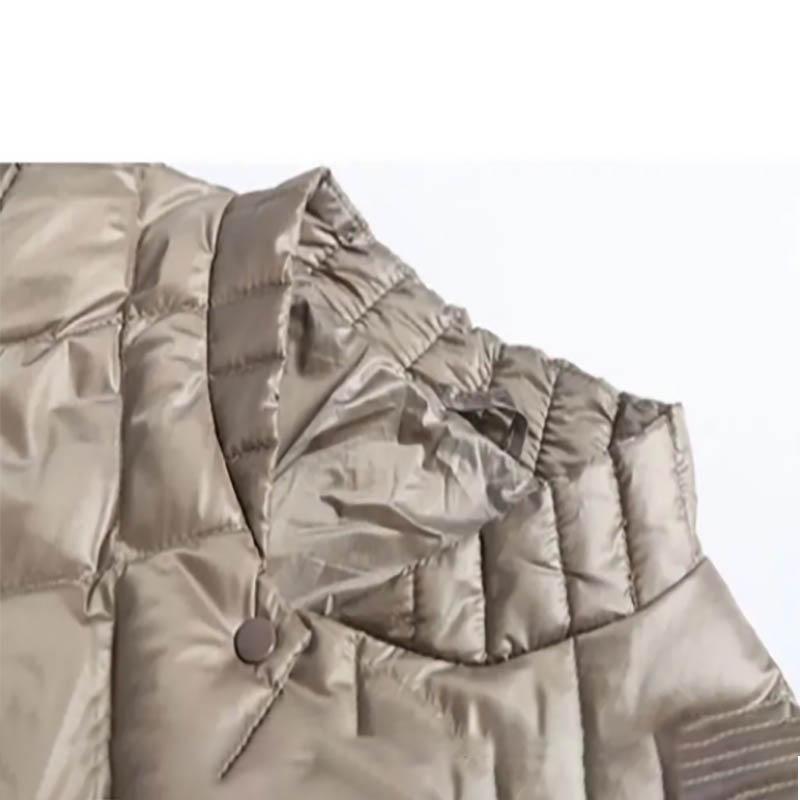 Women's Autumn and Winter Small Cotton-padded Jacket Short Lightweight Down Coat Thin Middle-aged Winter Stand-up Collar Parka Outwear