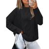Suéter Retro de Invierno para Mujer con Cuello Redondo Trenzado, Holgado, de Invierno