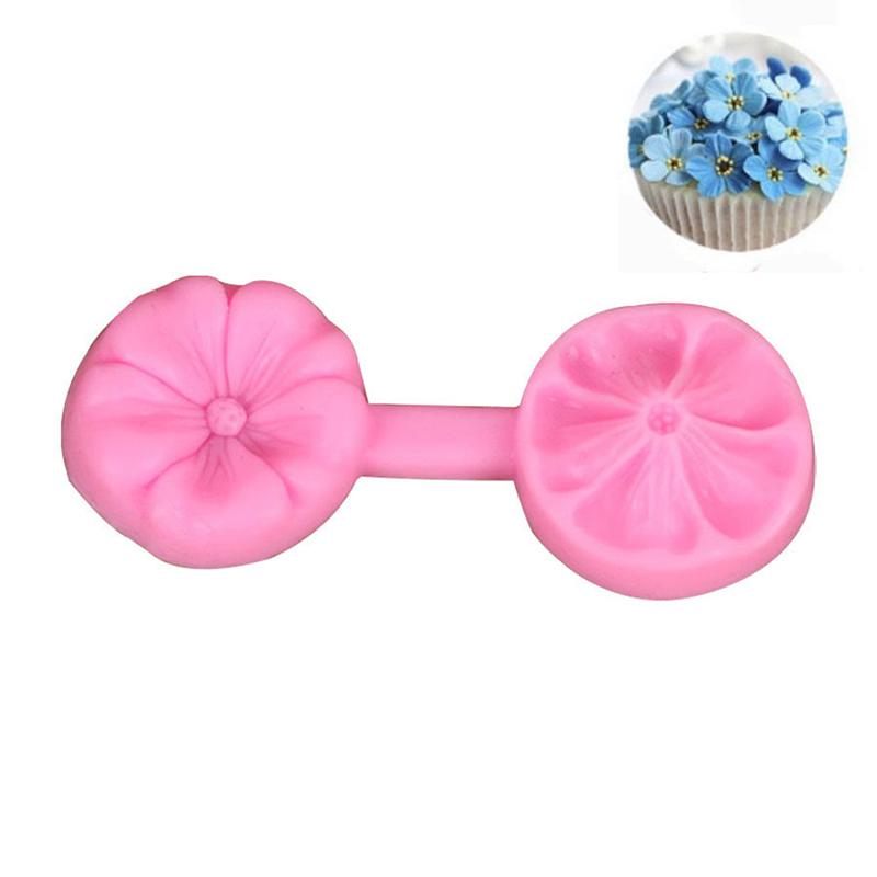 Molde de Silicona de Flores Repujado Herramientas para Decorar Pasteles de Fondant Moldes de Chocolate