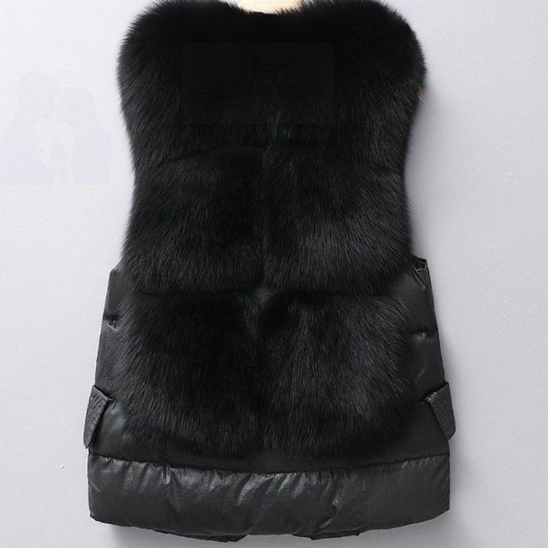 Vest Coat Autumn Short Down Jacket Women Iimitation Vest Winter Wear Waistcoat Sleeveless