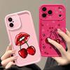 Shockproof Phone Case For iPhone 17 Pro Max Case iPhone 16 15 14 13 Pro Max 11 17e 16e Cartoon Cherry Fruits Soft Silicone Bumper Cover