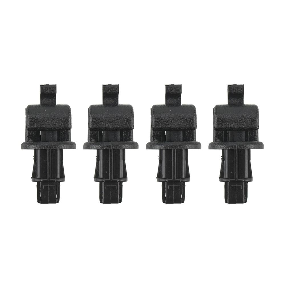 4Pcs Sliding Door Sun Shade Hook Clip Kit Black For Honda Odyssey 2005-2010