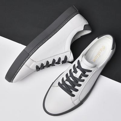 Moda Cuero Genuino Zapatos Casuales para Hombre Nuevo Zapatos Deportivos Ligeros Transpirables Calzado de Moda para Hombre Zapatos Clásicos con Cordones para Caminar para Hombre