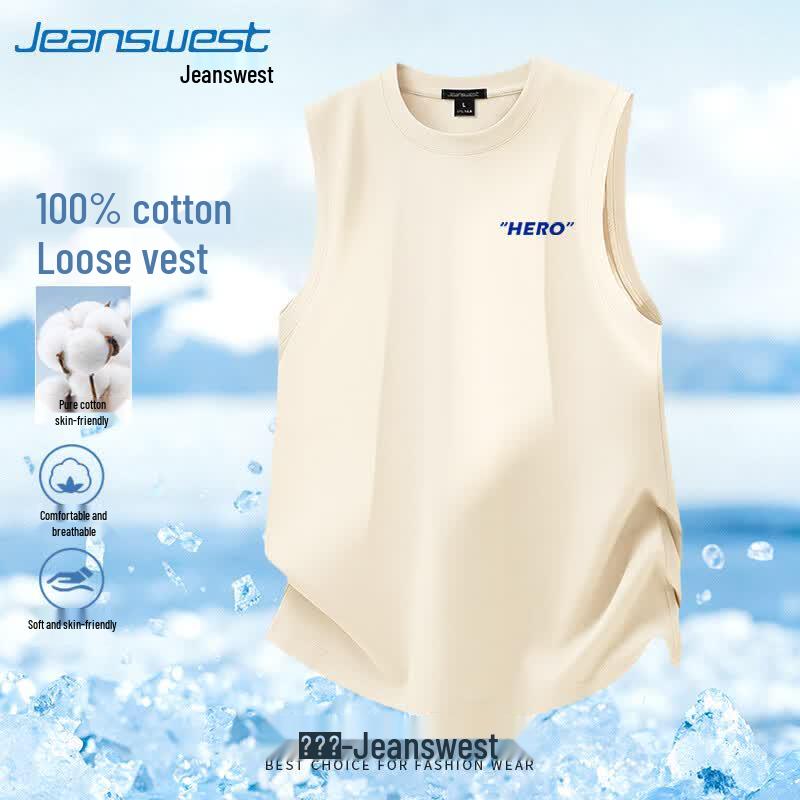 Jeanswest Men s Sleeveless Cotton Tank Top M