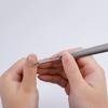 Nagelhautentferner aus Edelstahl, Silber, abgestorbene Haut, Nagelhautschieber, Trimmer, Pediküre, Nagelwerkzeuge, verdickter konkaver Griff, Schiebemesser