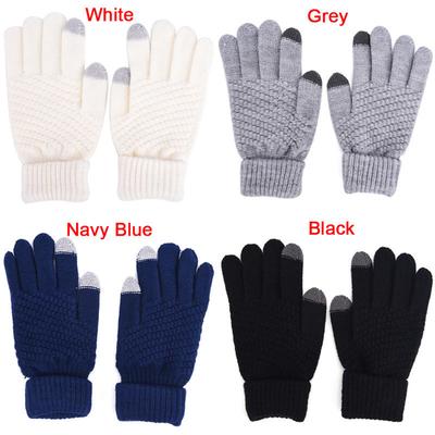 2025 Man Women Winter Gloves Knitted Winter Warm Wool Gloves Touch Screen Gloves