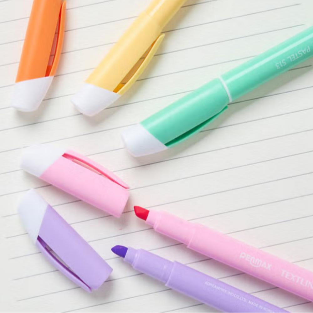 5 surligneurs pastel 4 mm doux