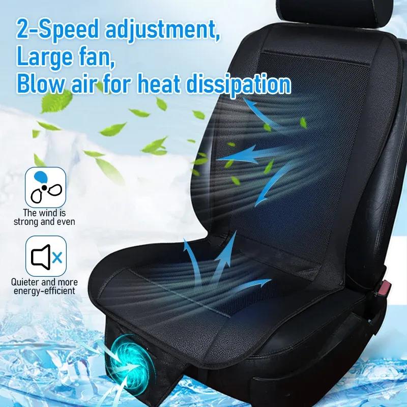 DC12V/24V 3D-Abstandshalter Auto Sommer Kühlende Luft Sitzkissen Mit 8 Lüftern Schnelles Belüftungssystem Sitzkühlung Pad Gekühltes Sitzpolster