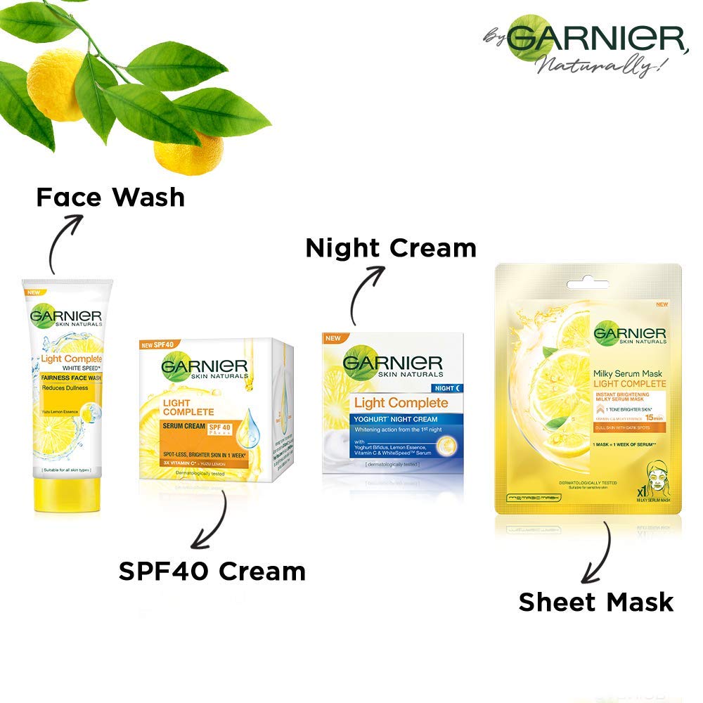 Garnier Bright Complete VITAMIN C SPF40/PA+++ Serum Cream, 45g