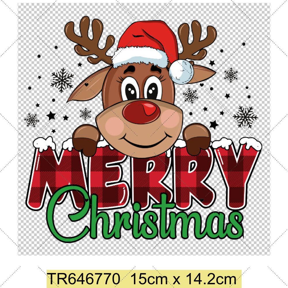 My First Chrismas DIY Clothing Heat Transfer Sticker Kids T-shirt Infant Romper Clothing Patches Heat Transfer Xmas Sticker
