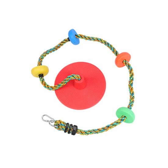 

Детские качели на дереве, однодисковая веревка для скалолазания с платформой, игровая площадка на открытом воздухе, в помещении, красочное сиденье-качалка, игрушка, подарок для мальчиков и девочек красный