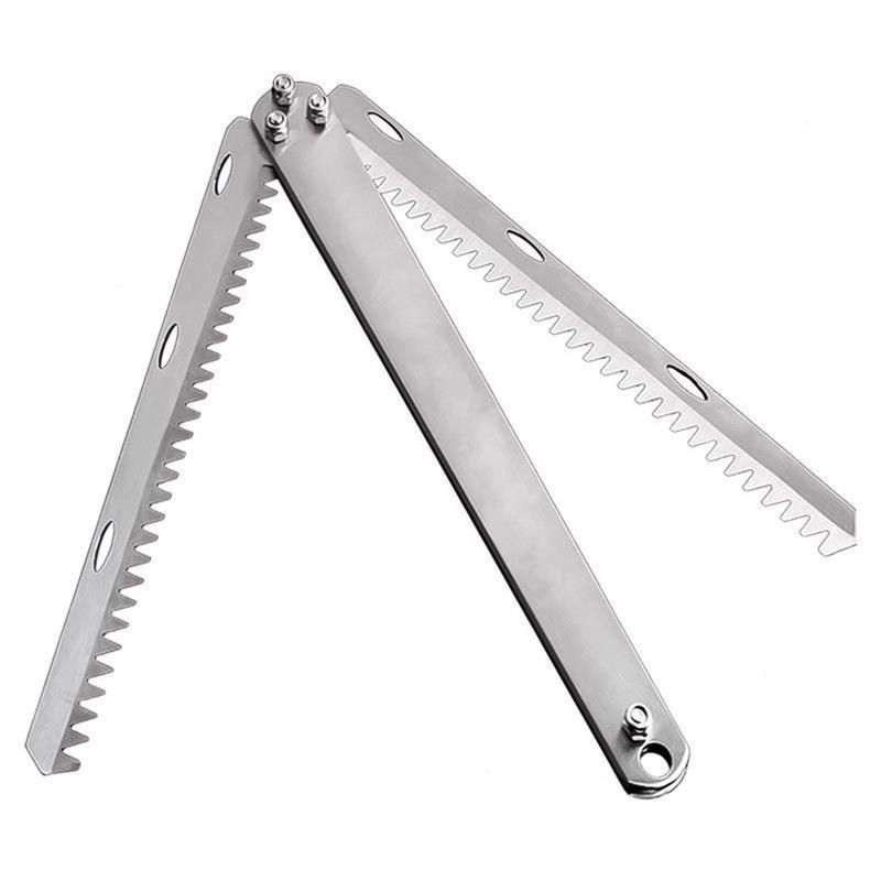 Edelstahl Klapp Unkraut Rasierer Wasserpflanzen Schneider Entfernen Wassergras Angelzubehör Werkzeug Ausrüstung Lanyard Gezackte Klinge