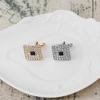 Creative New French-Style Rhinestone-Encrusted Cufflinks for Men's Shirts, B1076 - Gold