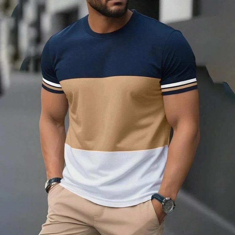 Summer New Men s Round Neck Printed T-shirt XS