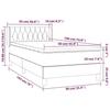 3131115 vidaXL Lit à sommier tapissier avec matelas Bleu foncé 90x190 cm
