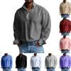 Men's   Long   Sleeves  Pullover  Business  Flip   Collar  Shirt