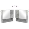 Bathroom Furniture Set 3 Pcs Concrete Grey Particleboard & Metal