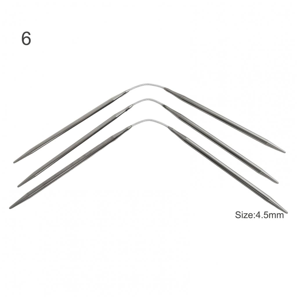 21~23cm Knitting Needles Set 3 Pcs 3.5mm 3mm 4.5mm