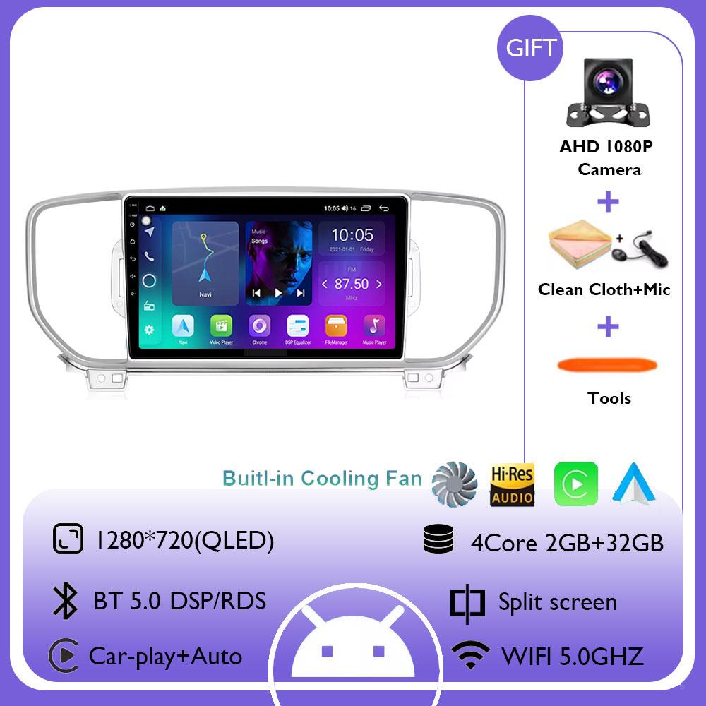 

Android 14 Carplay автомобильное радио для KIA Sportage 4 KX5 2016 2017 2018 навигация GPS мультимедийный плеер Авто 5Gwifi+4G BT DSP видео