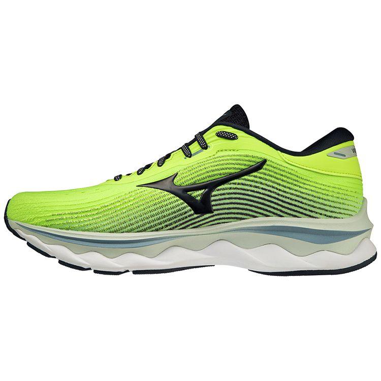 Mizuno Wave Sky 5 Lightweight Running Shoes Fluorescent Yellow Men Sneakers J1GC210246