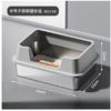 Stainless Steel Cat Litter Box Open High Fence Oversized Splash-proof Deepening Semi-closed Cat Toilet Pet Supplies