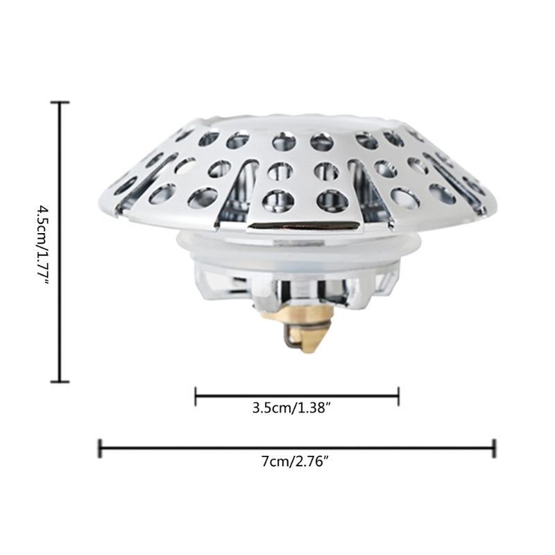 652F Durable Tub Drain Cover Convenient Bathroom Sink Drain Stopper Alloy & Brass Sink Plug No More Hassle with Plumbers