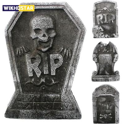 Halloween Gartenschilder Grabstein Dekoration Friedhof 4 Verschiedene Schaumstoff Spukhaus Friedhof für Haus Außenparty Streich Requisiten