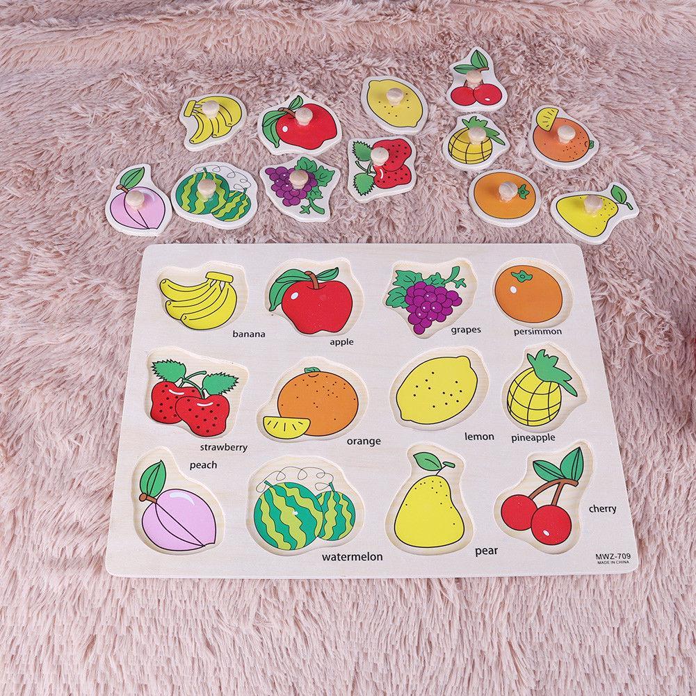 Colorful Alphabet Wooden Pegged Puzzle For Boys And Girls Above 3 Years Old