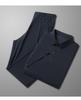 Men's Ice Silk Seamless Short-Sleeve Sports Suit - Summer Thin Two-Piece Set for Middle-Aged Dads (2025)