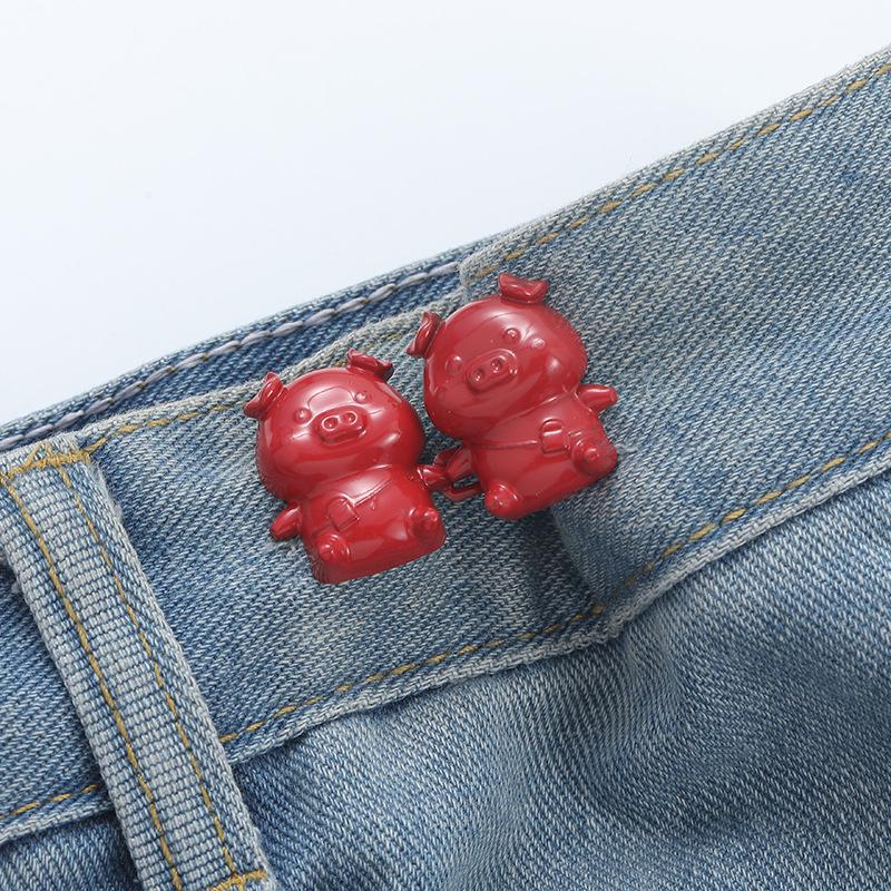 Verstellbare Bundschnalle für Schlankmacher-Jeans – Abnehmbar, Ohne Nähen, Nagelfreie Lösung.