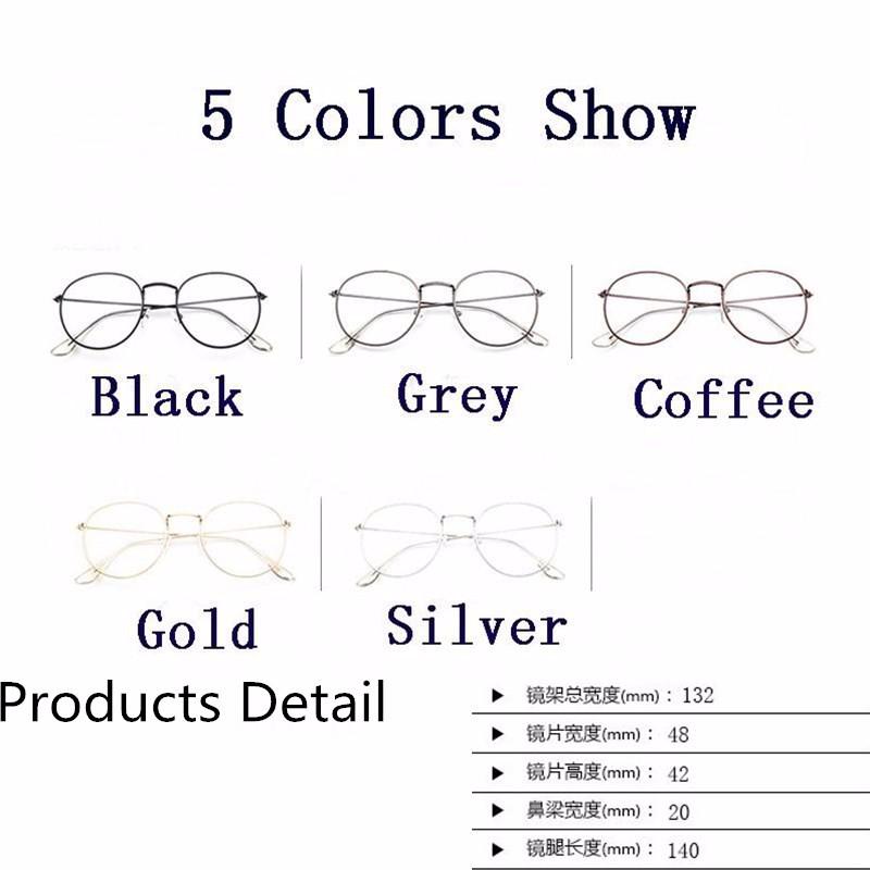Buy Vintage Brand Designer Spectacles Retro Clear Lense Metal Frame